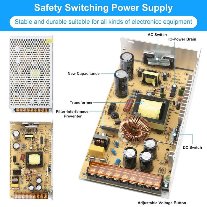 Kingwen импулсно захранване 12V 20A 240W за LED ленти
