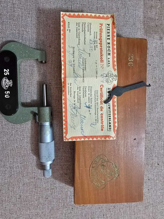 Micrometru Etalon Pierre Roch Indicating 25-50mm Switzerland