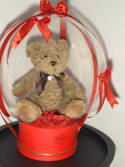 Aranjament cadou urs balon funda