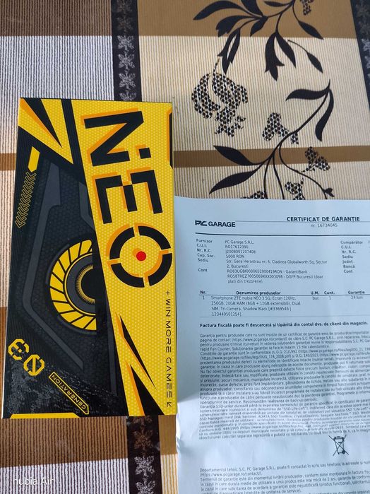 Telefon ZTE Nubia Neo 3, telefon gaming, dual-sim, 5g, 8+12/256 GB.Sigilat.