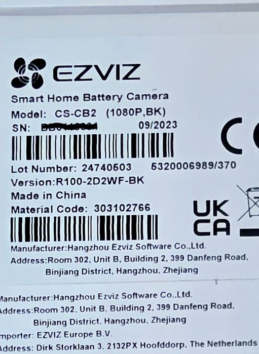 Camera IP EZVIZ CS-CB2, 2 MP