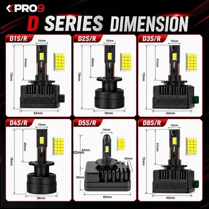 LED крушки D4S 130W 6000K 12-24V 2 години гаранция