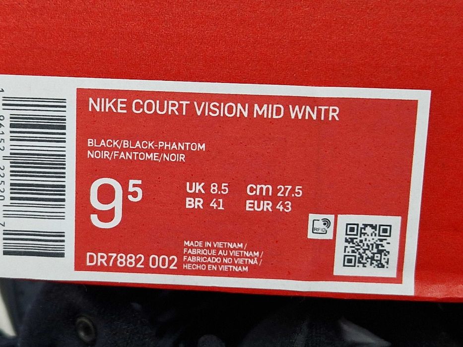 Nike Pantofi Sport Court Vision Mid Winter Men's Shoes/ 43