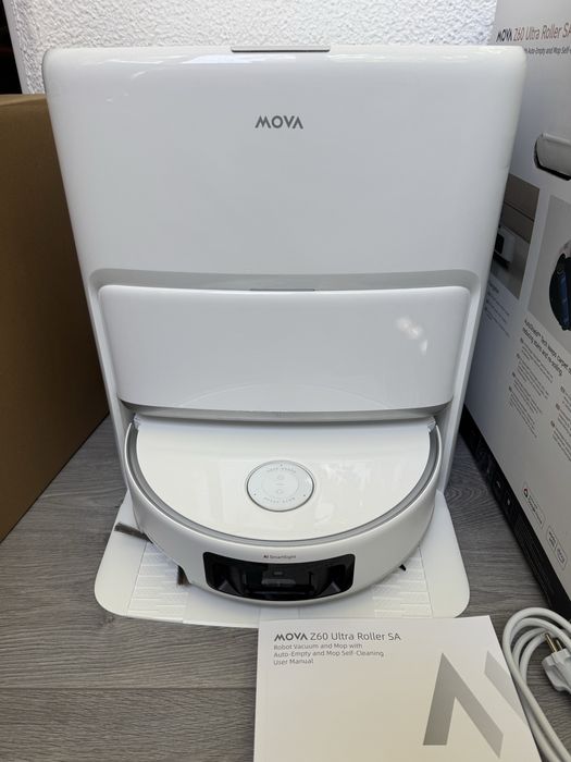 Робот Прахосмукачка + Станция MOVA Z60 Ultra Roller 26 000 Pa, HydroForce Wash, Самоизпразване, FlexScope радар, MaxiReach, All-in-One станция!