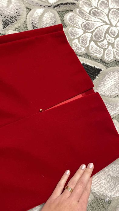 Rochie de catifea Poema rosie