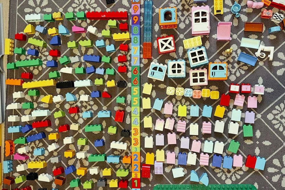 Mega lot LEGO DUPLO original – 8.2 kg, 500-550 piese, stare excelentă