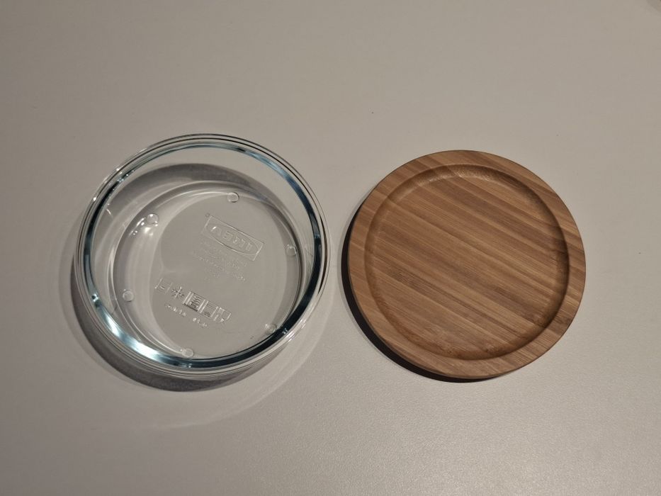 IKEA 365+ caserola din sticla cu capac de bambus (noi, fara eticheta)