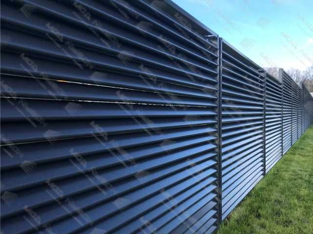 Забор жалюзи металлический