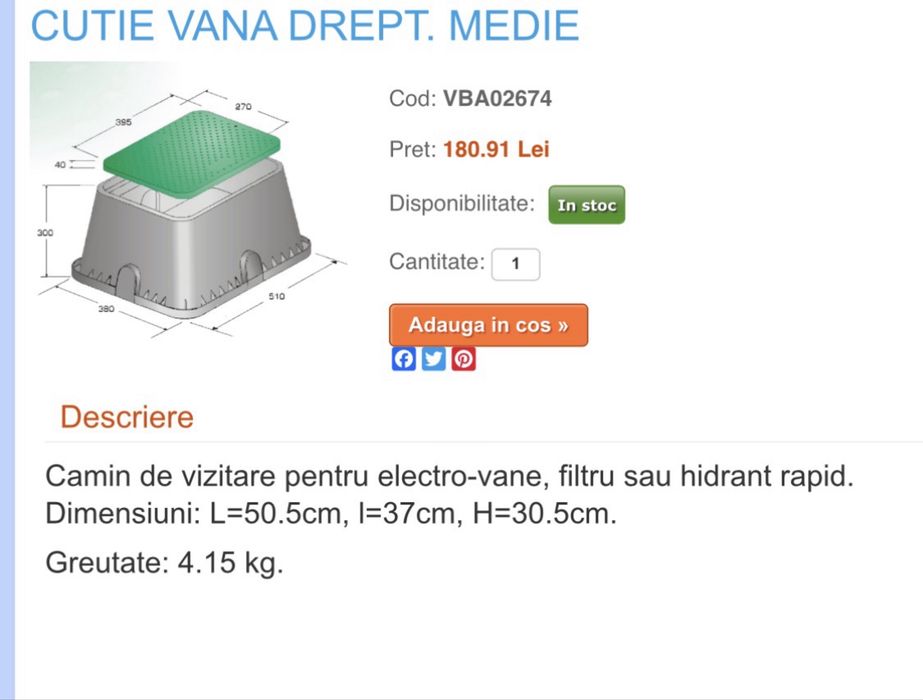 Camin vizitare vana