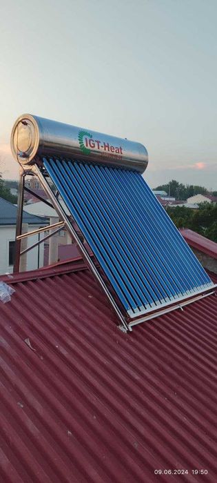 Солнечный водонагреватель 200Л безнапорный | Bosimsiz 200L + O'rnatish