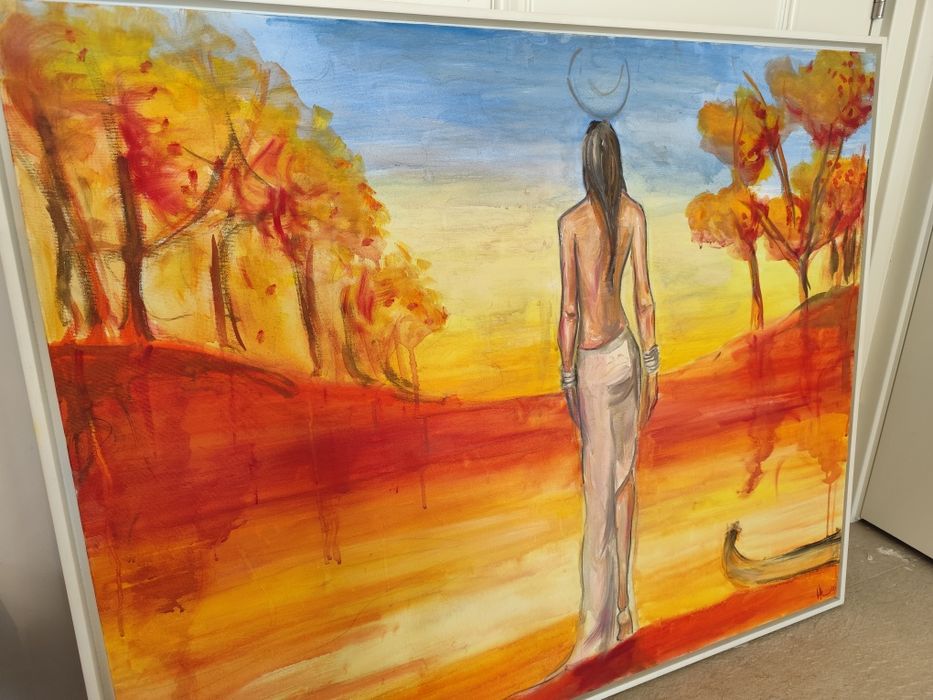 Разкошна, огромна картина с подпис от автора