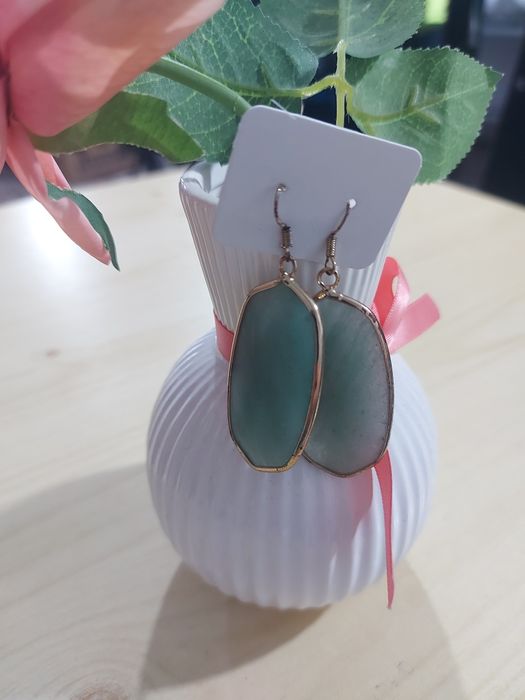 Cercei argint cu aventurin