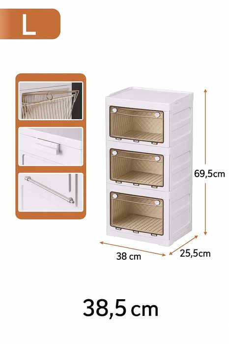 Dulap de depozitare pliabil, transparent  2 mărimi