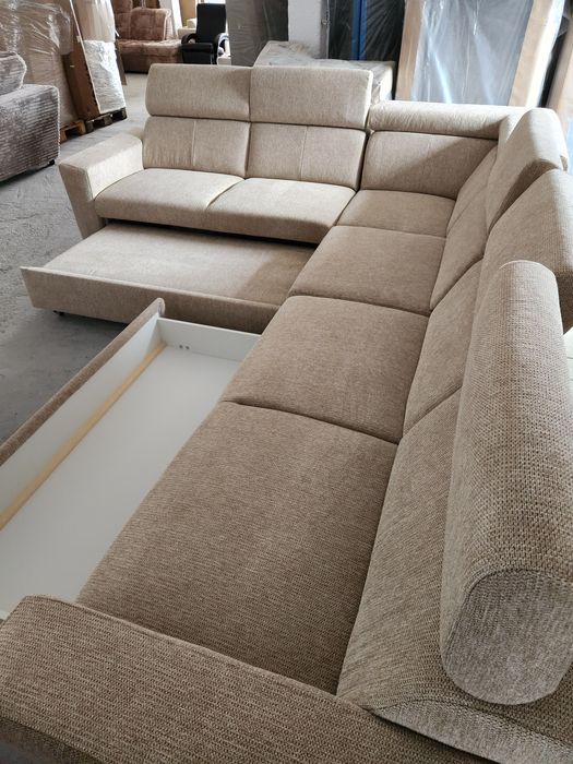 NOU Coltar L-form XXL, gri, extensibil