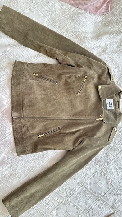 Куртка  замша зеленая