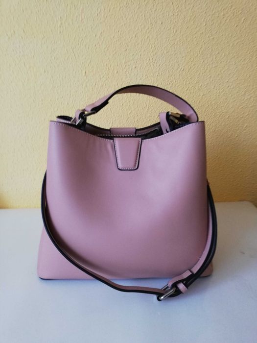 Geanta NOBO roz somon soft pink originala, medie, piele ecologica
