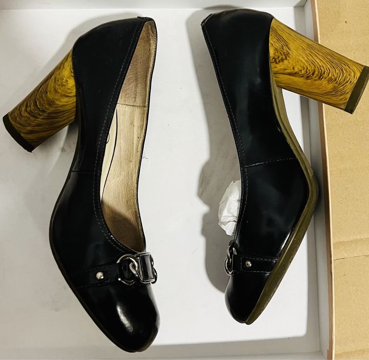 Pantofi de piele culoare bleu/mov