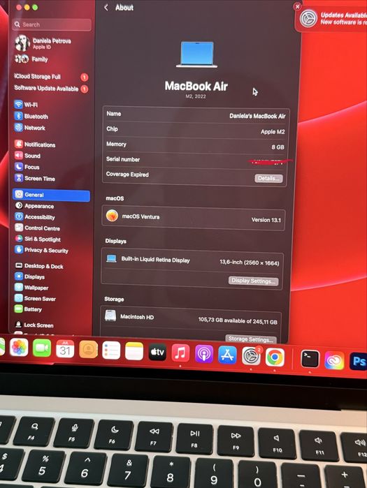 Macbook Air M2 256gb