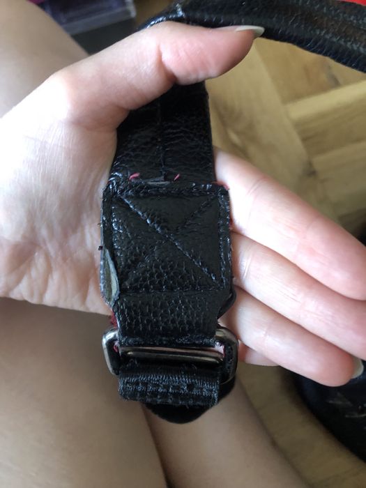 Дамска черна раница от естествена кожа