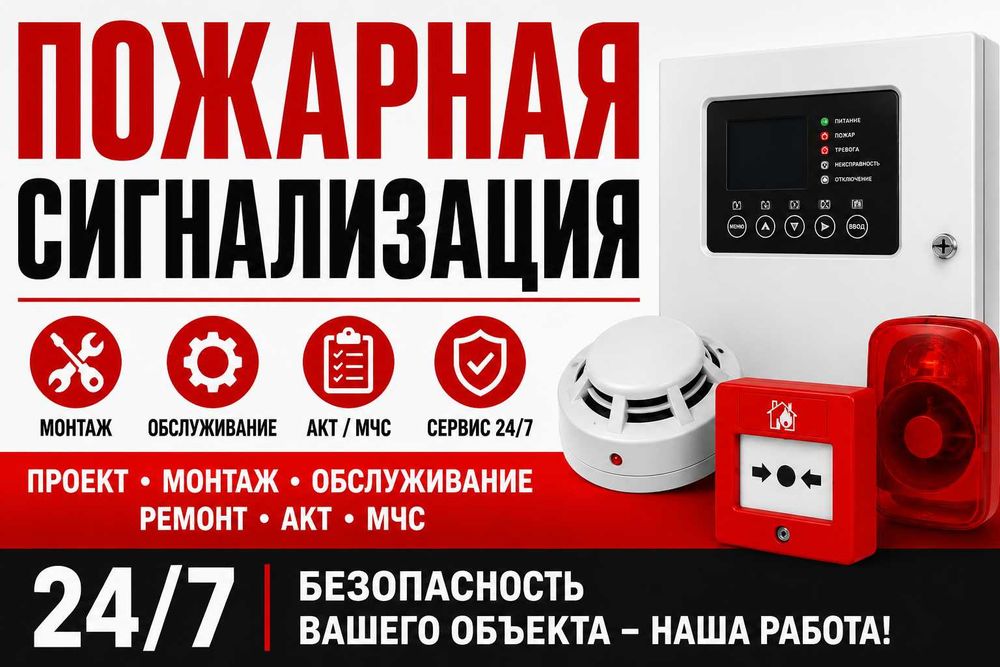 Пожарная сигнализация монтаж ёнғин сигнализацияси сервис 24/7