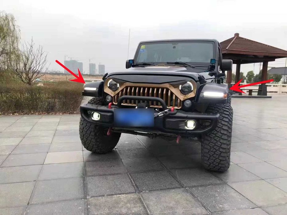 Upgrade extensii aripi de la Wrangler JK 2007-2017 la JL 2017+ cu DRL