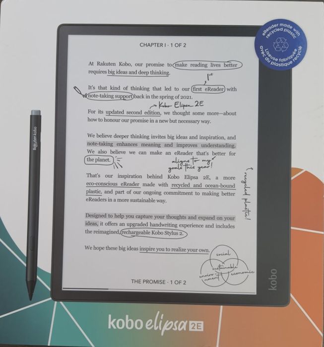 eBook reader Kobo Elipsa Ecran 2E 10.3inch 32GB Wi-Fi Negru, sigilata.