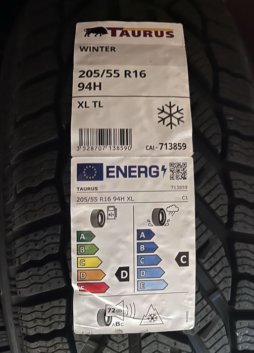 ЧИСТО НОВИ зимни гуми TAURUS 205/55 R16 – 4 бр. (XL, 94H)