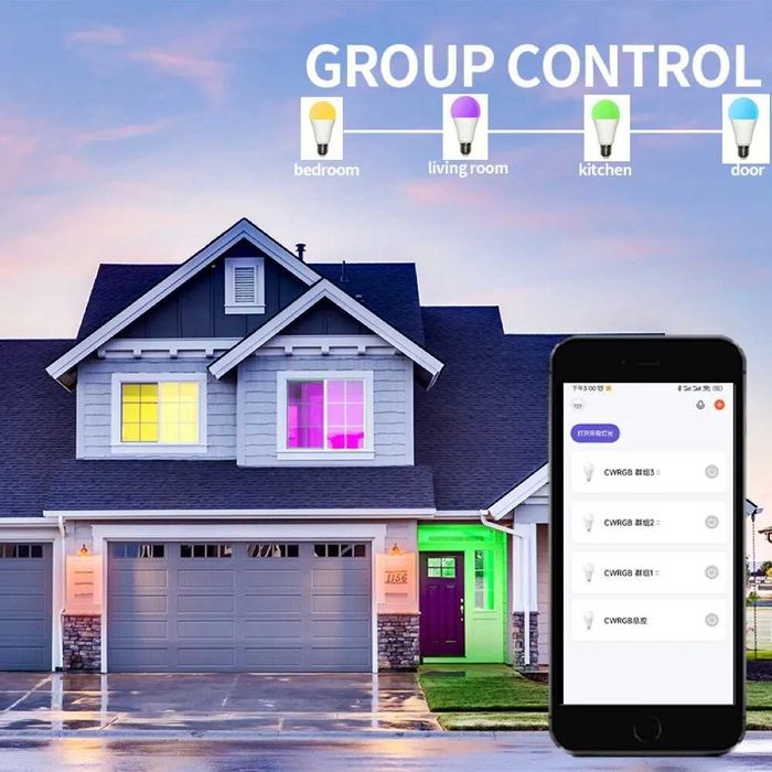 Bec inteligent LED, WiFi SMART, Multicolor, Smarthome, RGB, 9W, 220V