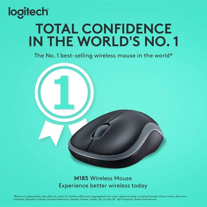 LOGITECH M185 Компактная мышь беспородная .
