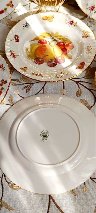 Винтажные десертные тарелки с фруктами Hammersley Англия