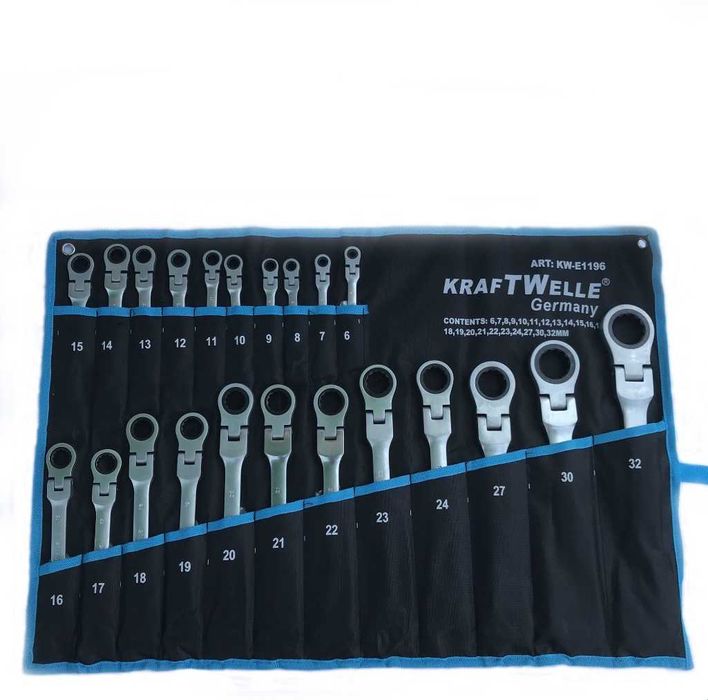 Професионални зведогаечни тресчотни ключове KraftWelle от 6 до 32мм.