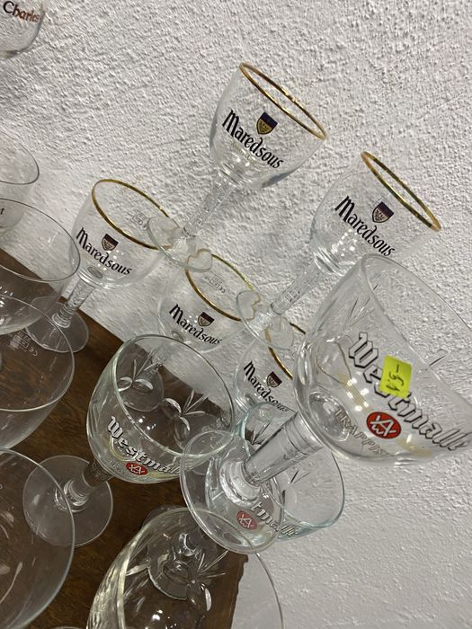 Белгийски бирени чаши Westmalle Maredsous комплект Белгия