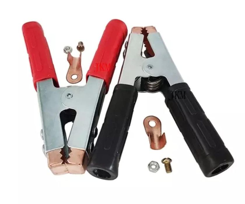 комплект щипки за акумулатор 2 бр – черна и червена 600а vertex