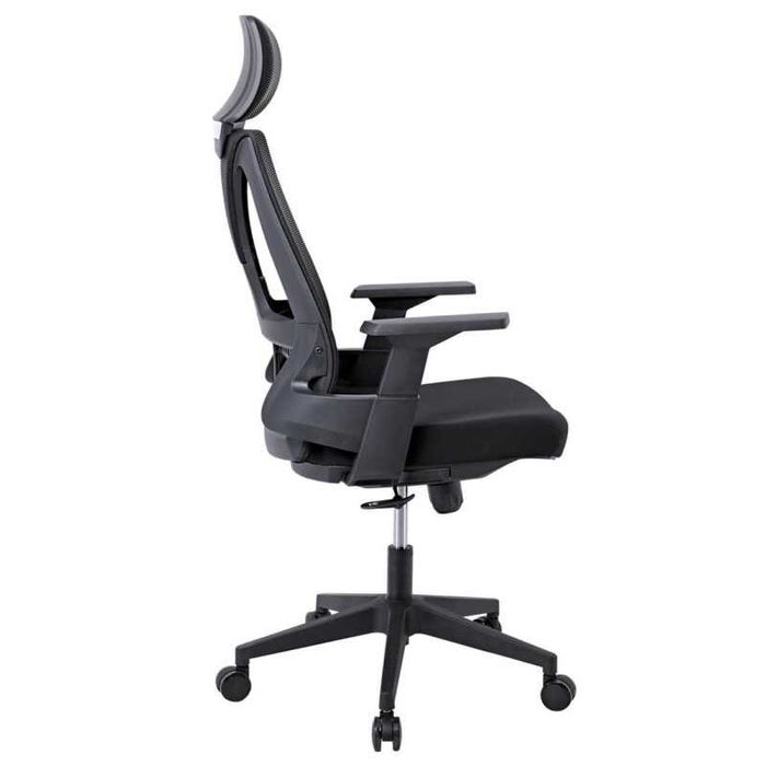 Стол, Manager, Сив, Черен, Текстил, 65х64х127см.