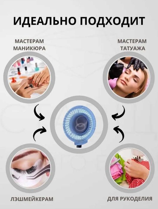 Лампа - лупа напольная