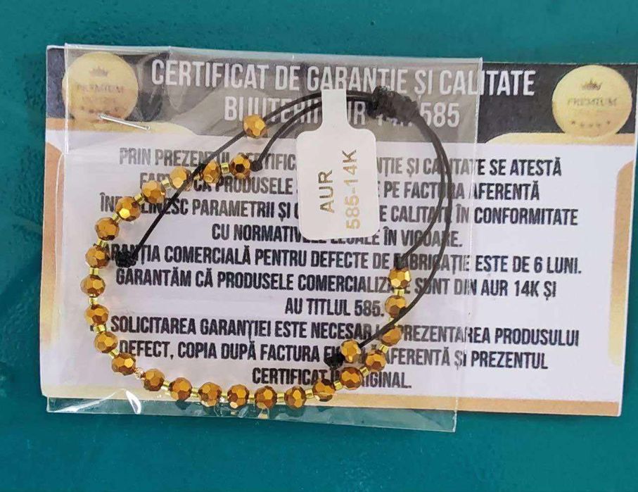 Brățară cu o bila de aur livrare prin curier