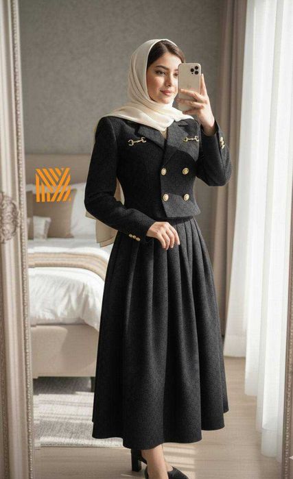 Compleu dama elegant cu fusta