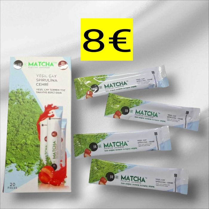 ЗЕЛЕН ЧАЙ Матча 20 дози за детокс, пречистване и отслабване