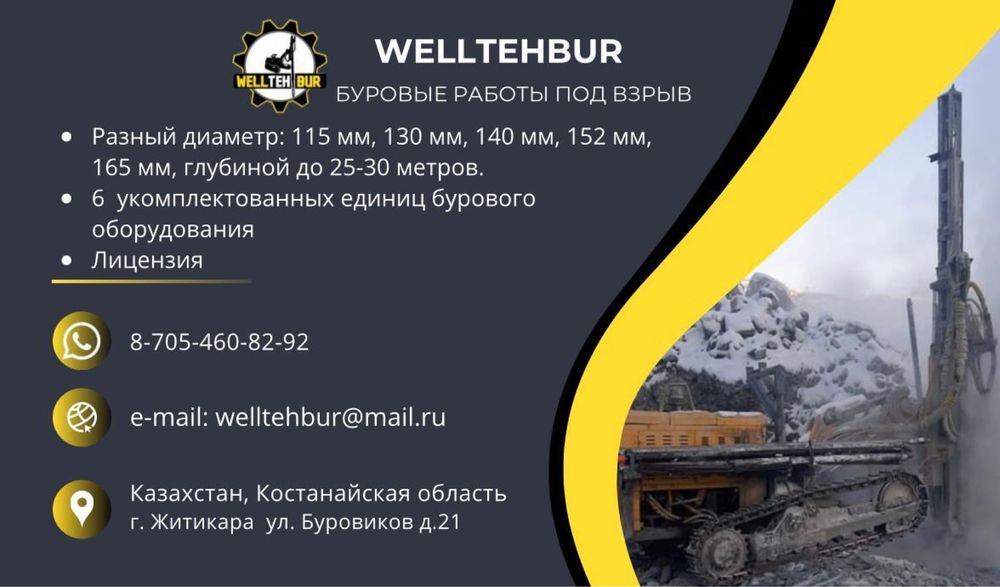 Буровые работы под взрыв