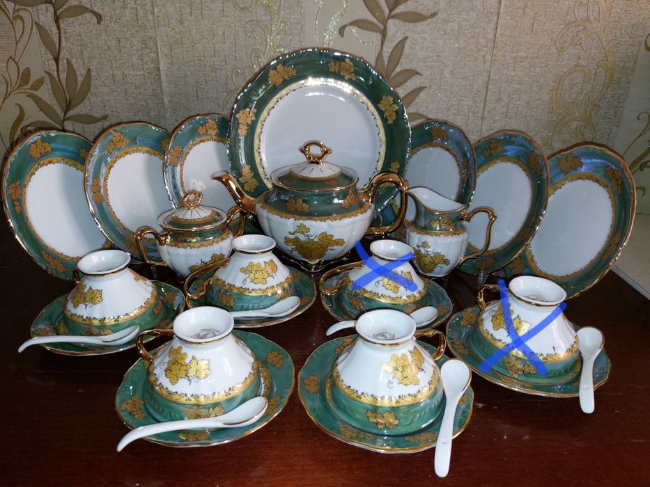 Чайный сервиз из декорированного чешского фарфора Epiag Мария Терезза