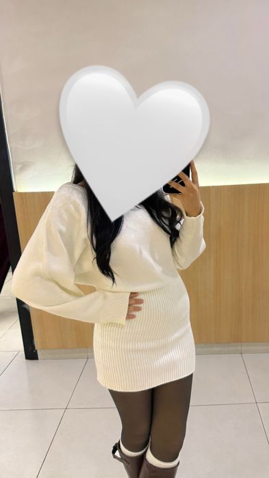 Платье белое короткое