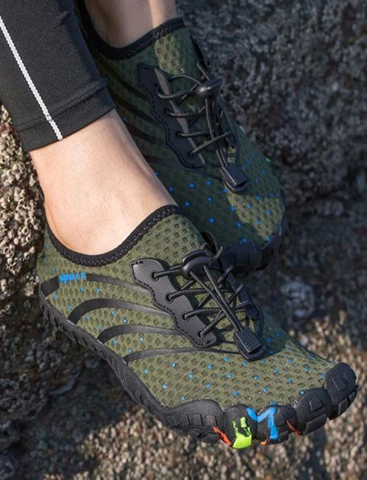 Нови обувки маратонки Barefoot военно зелено 46/47