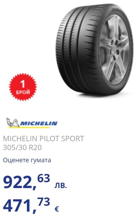 245 35 20 Michelin Pilot Sport Cup2  305 30 20 Sport packet Внос от Ге