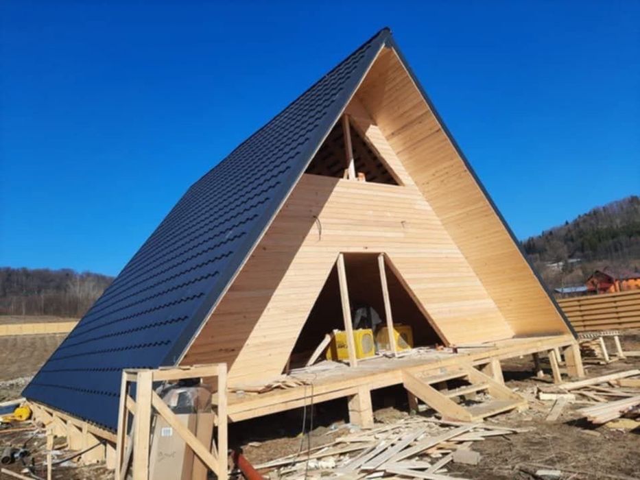 Telefon 0744216607 Construim în toată țara Case modulare la cheie; Cabane din lemn; Cabane tip A ; Garaje auto; Fast food-uri ; Foișoare;