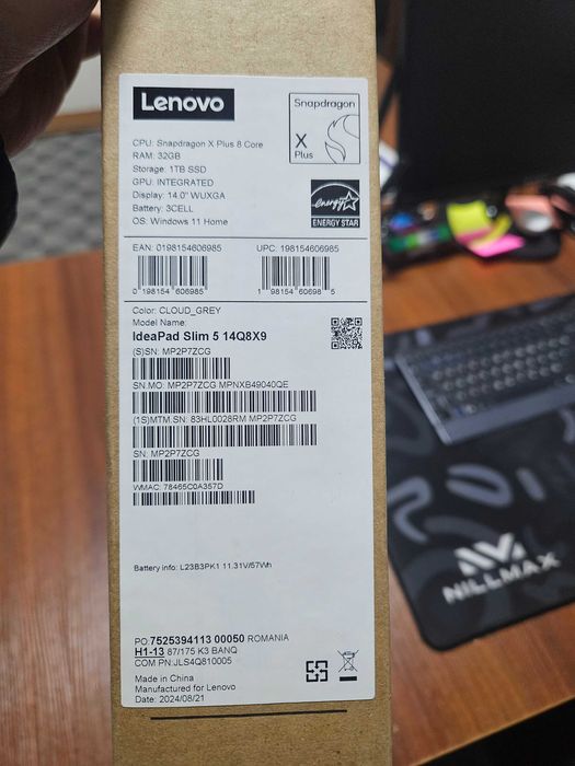 Notebook Lenovo ideapad slim 5 Snapdragon Capilot+PC