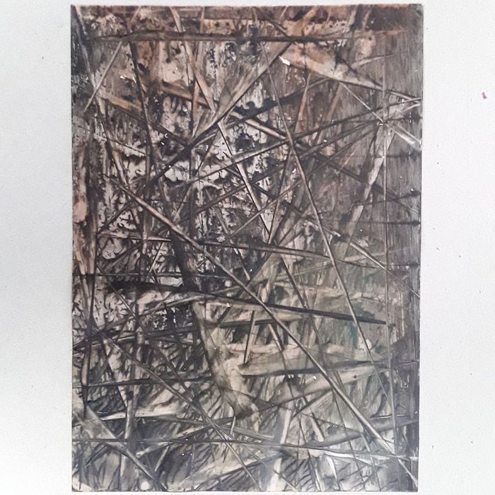 Интерьерные абстрактные работы энкаустика ватман картон