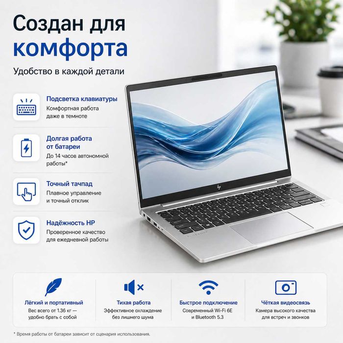 HP EliteBook 840 G11/ Core Ultra 7 / 16GB / 512GB / IPS/Гарантия 1 год