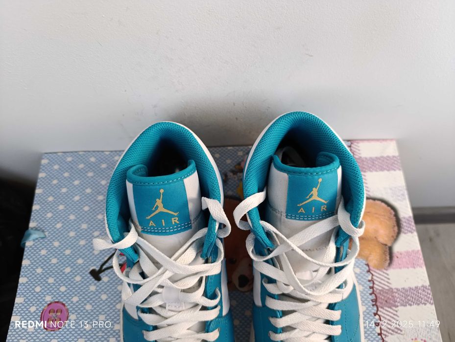 Nike Air Jordan 1 Mid 'Aquatone Celestial Gold'оригинални маратонки 44