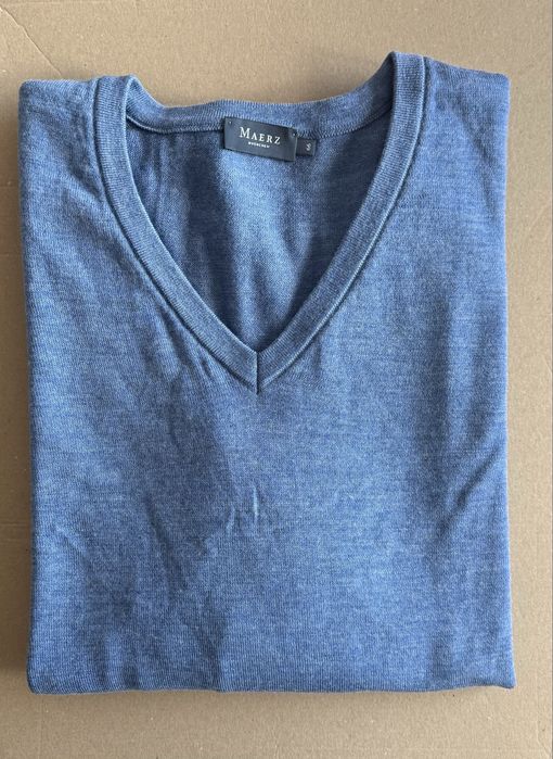 100% мерино вълна MAERZ Muenchen мъжко пуловер - 6XL