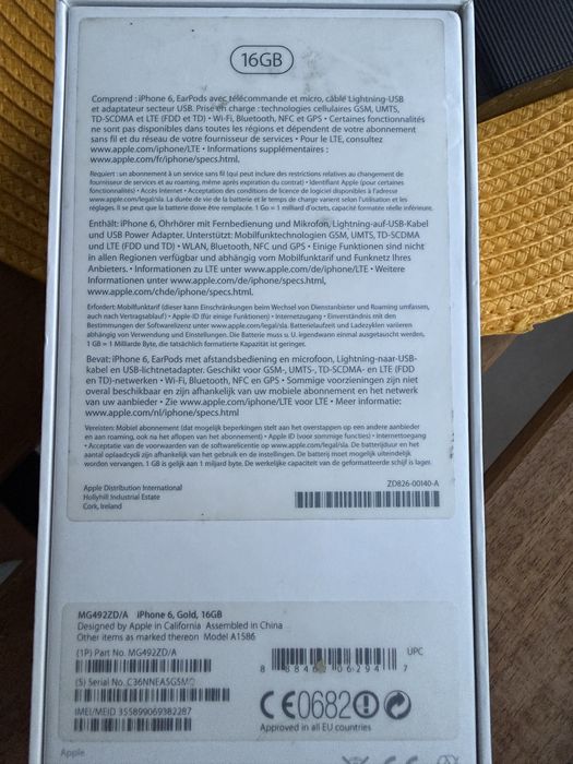 Iphone 6 16 GB Gold